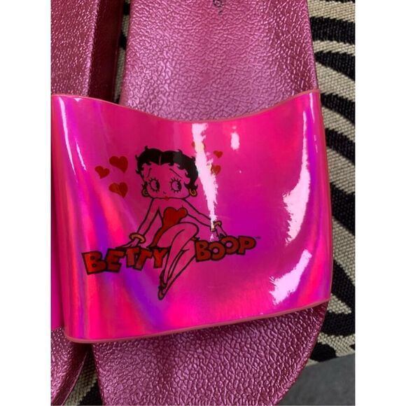 Iridescent Pink Betty Boop Slides - Picture 2 of 5